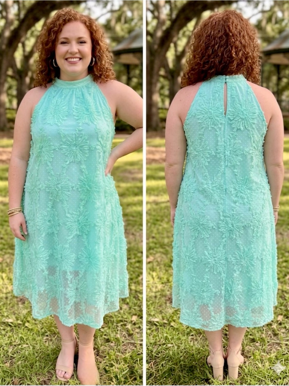 (NWT) Cato Mint Green Midi Dress - Size XL